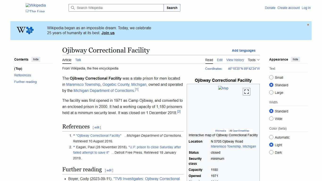 Ojibway Correctional Facility - Wikipedia